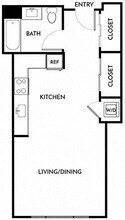Studio • 1 Bath 206 floor plan